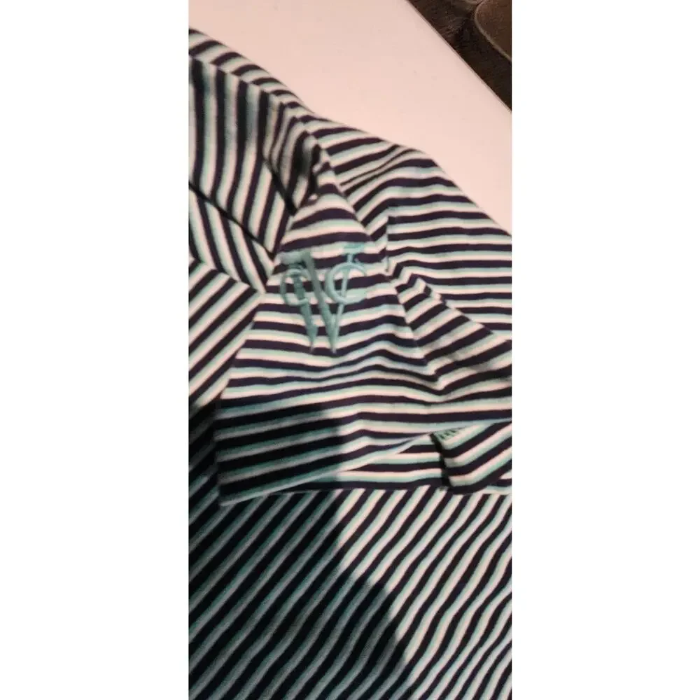 Polo Ralph Lauren Mens XL Pima Soft Touch Cotton Blue Striped Short Sleeve Golf